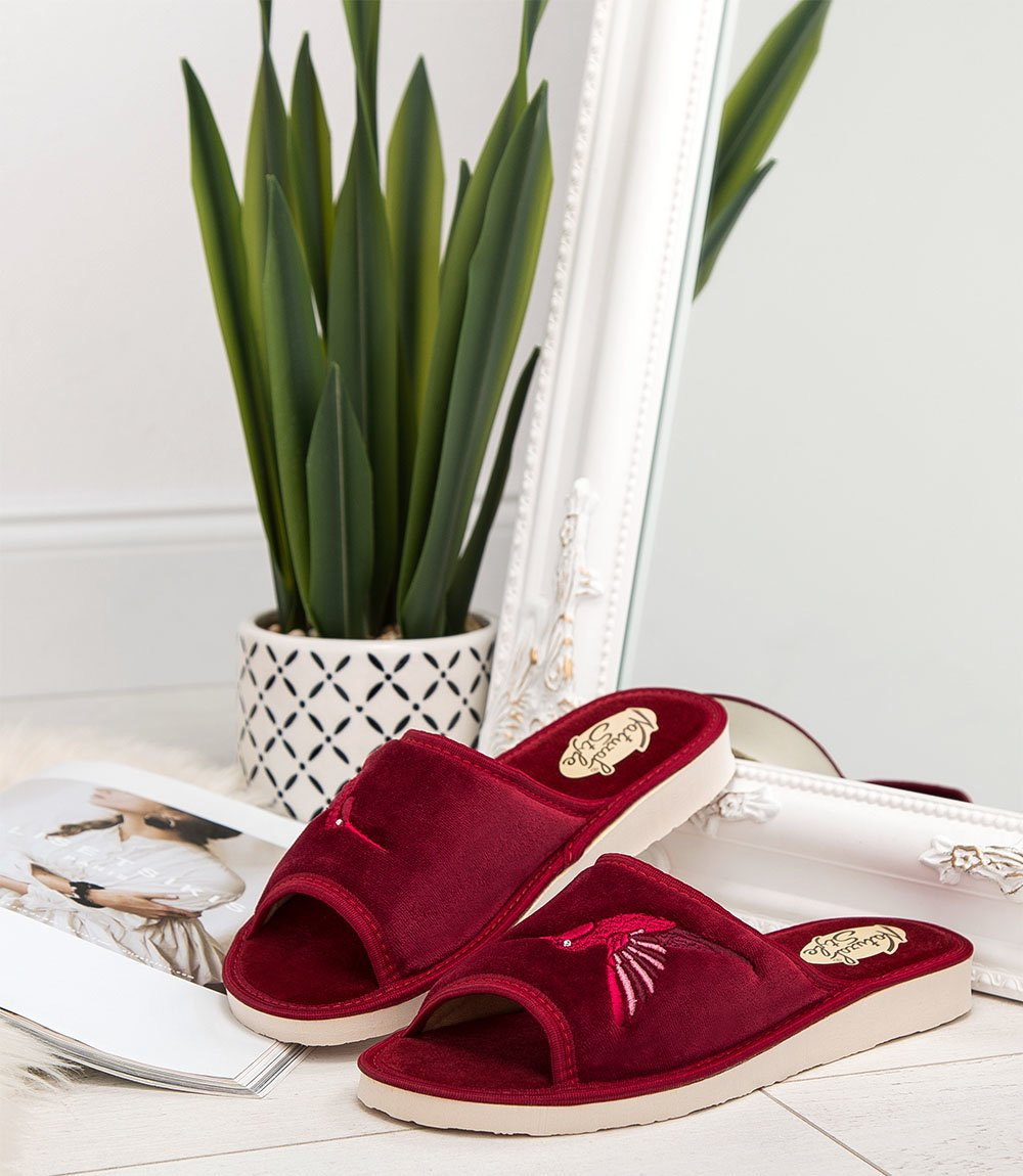 Дамски чехли Natural Style NS-037 бордо