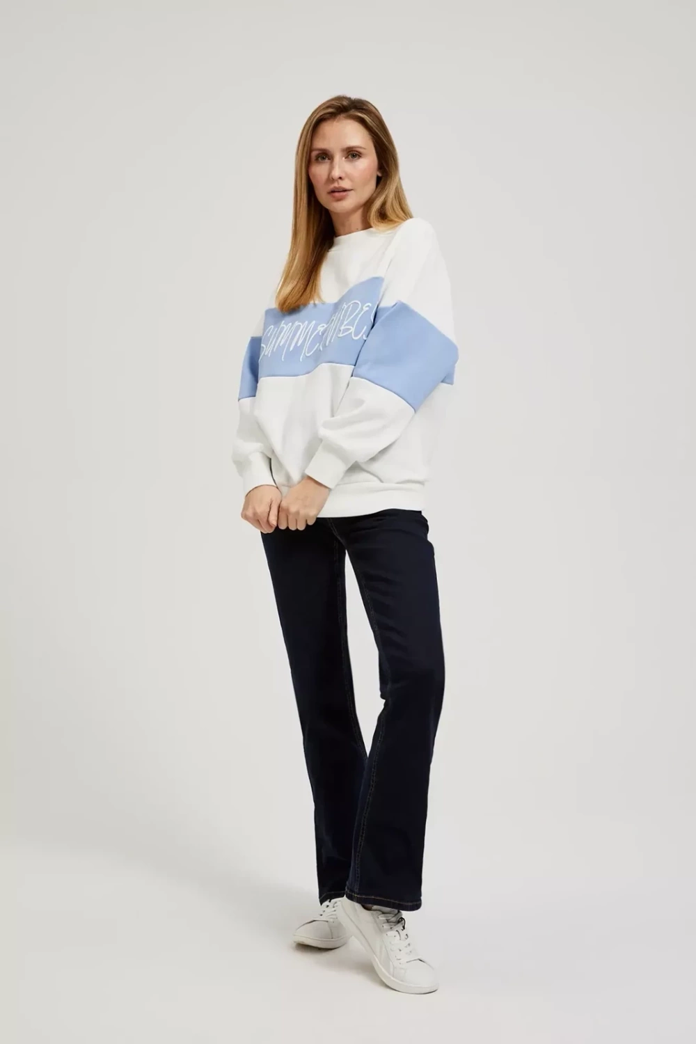 Marisse Women&#039;s Sweatshirt L-Bl-4309 Off White