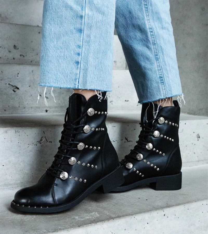 Gemre Ghete negre legate decorate cu ținte Elea