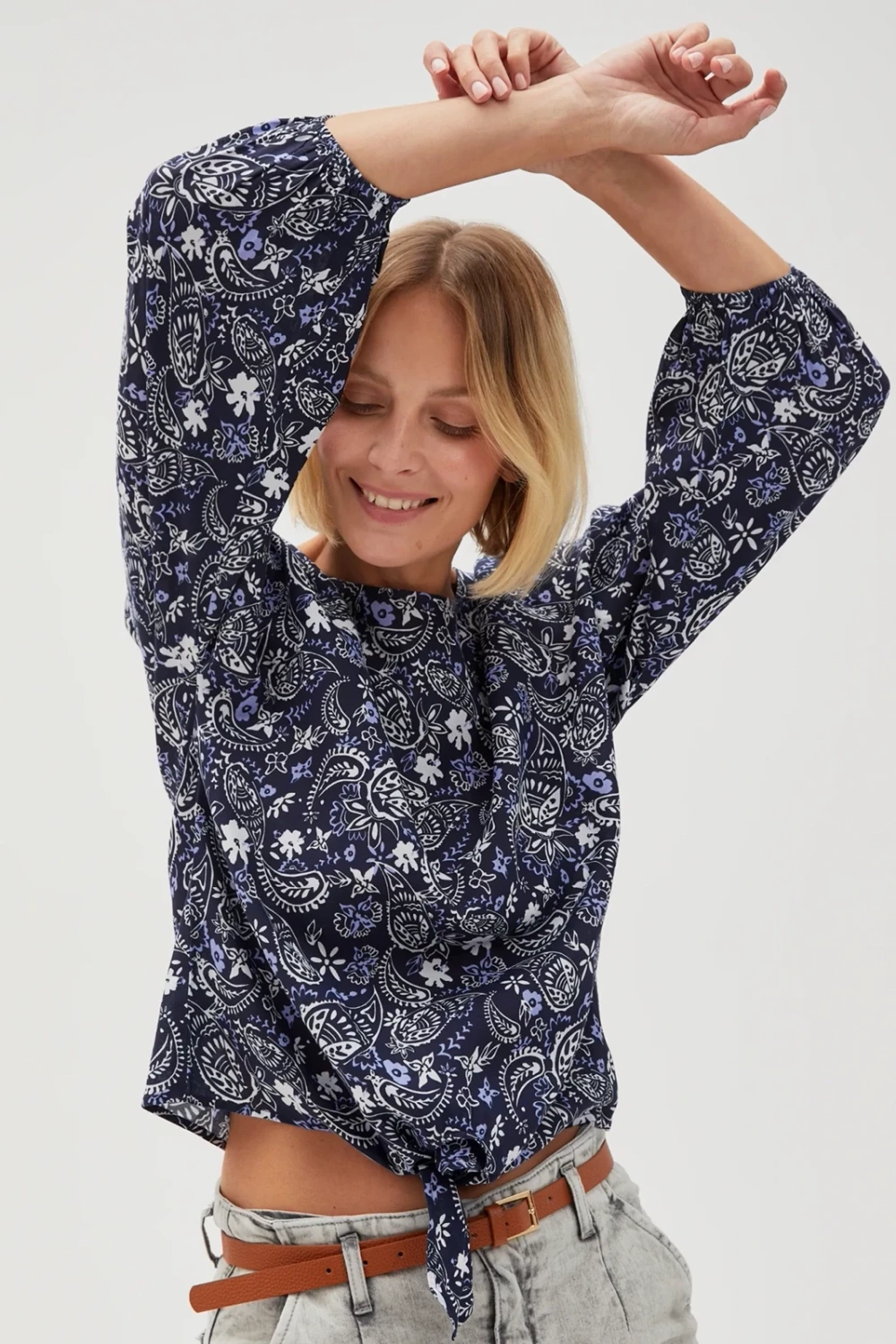 Marisse Women&#039;s Shirt L-Ko-4617 Navy