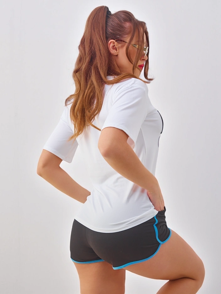 Resti Women's sports set with a t-shirt and shorts Hello Summer