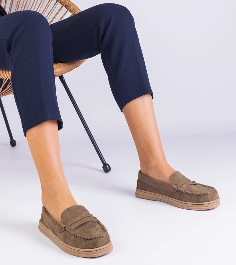 Gemre Pantofi casual verzi de damă din piele ecologică Sevilia