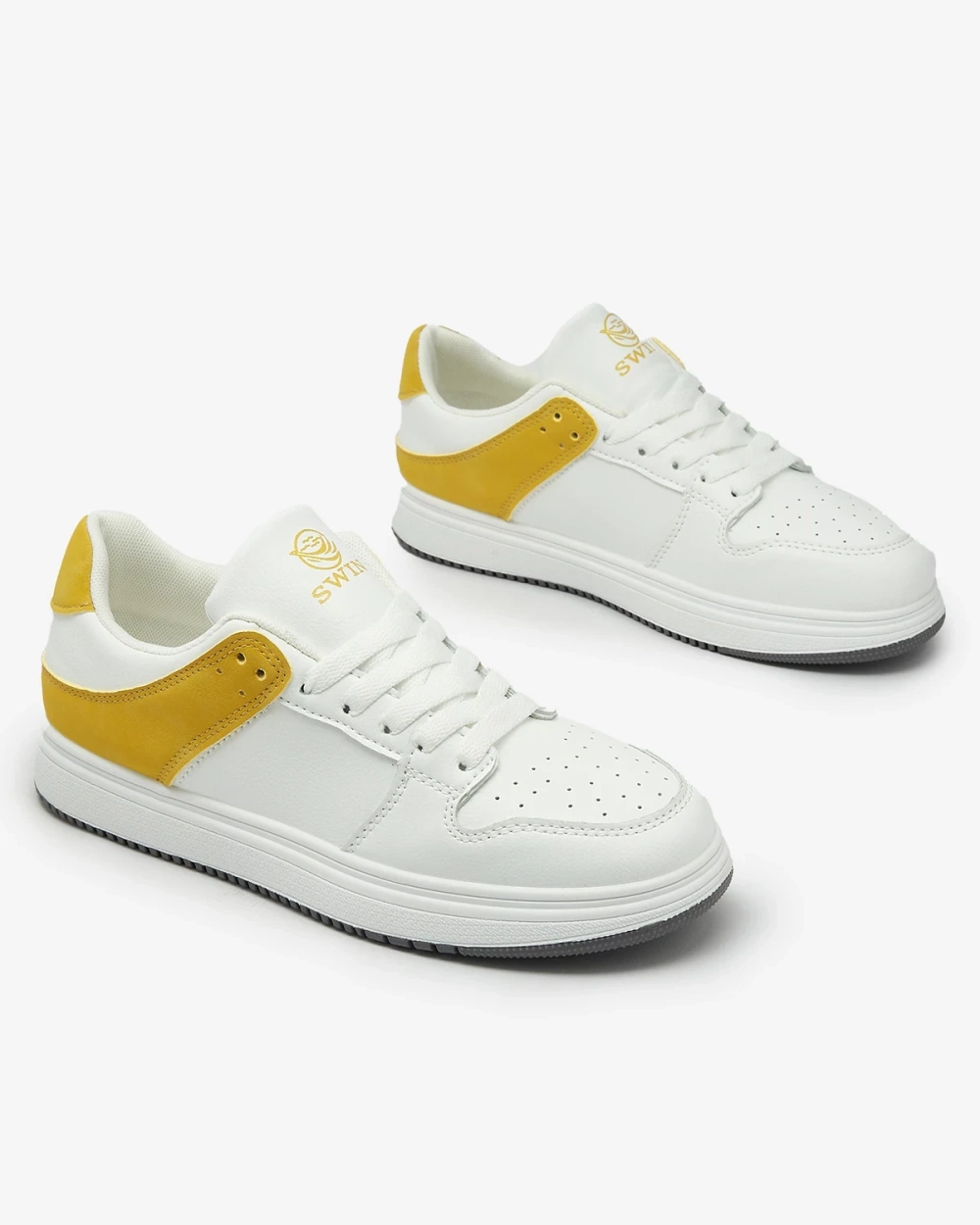 Resti Mustard white women's sports shoes Elevace