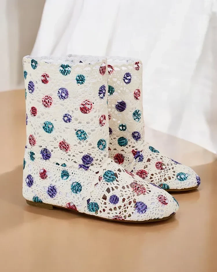 Resti Childrens openwork Misuti boots