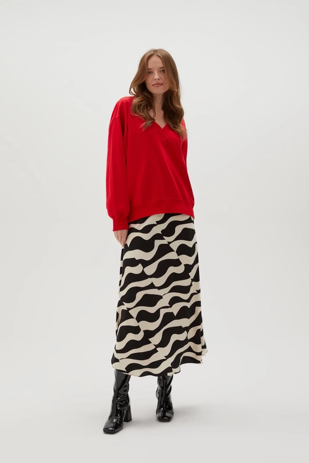 Marisse Women&#039;s Sweatshirt L-Bl-4608 Red