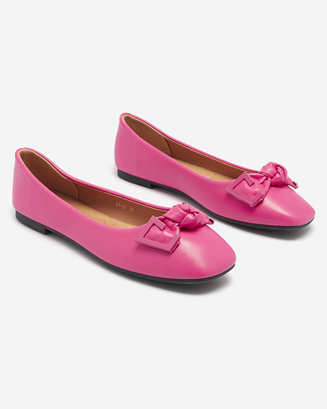 Resti Women&#039;s pink ballerinas with decoration on the nose Caxien- Footwear