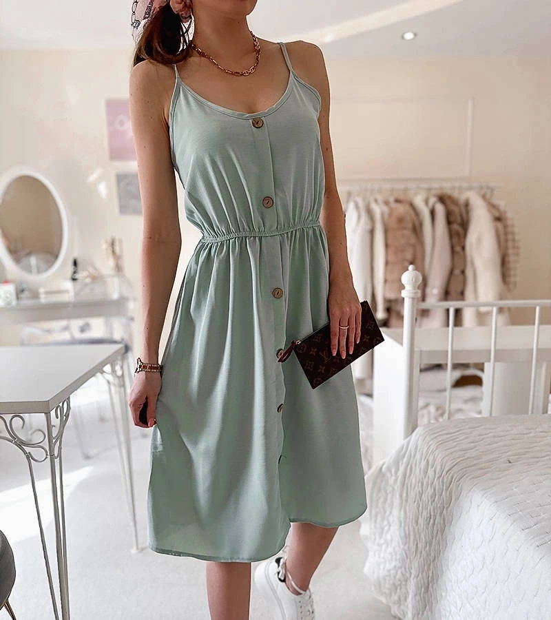 Gemre Rochie verde fără bretele de Aubin