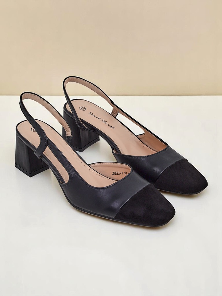 Resti Women&#039;s Low Heel Pumps with Decorative Toe Eleganzo