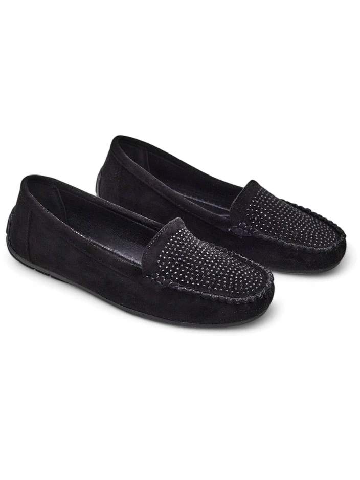 Resti Women's moccasins with rhinestones Ezuess