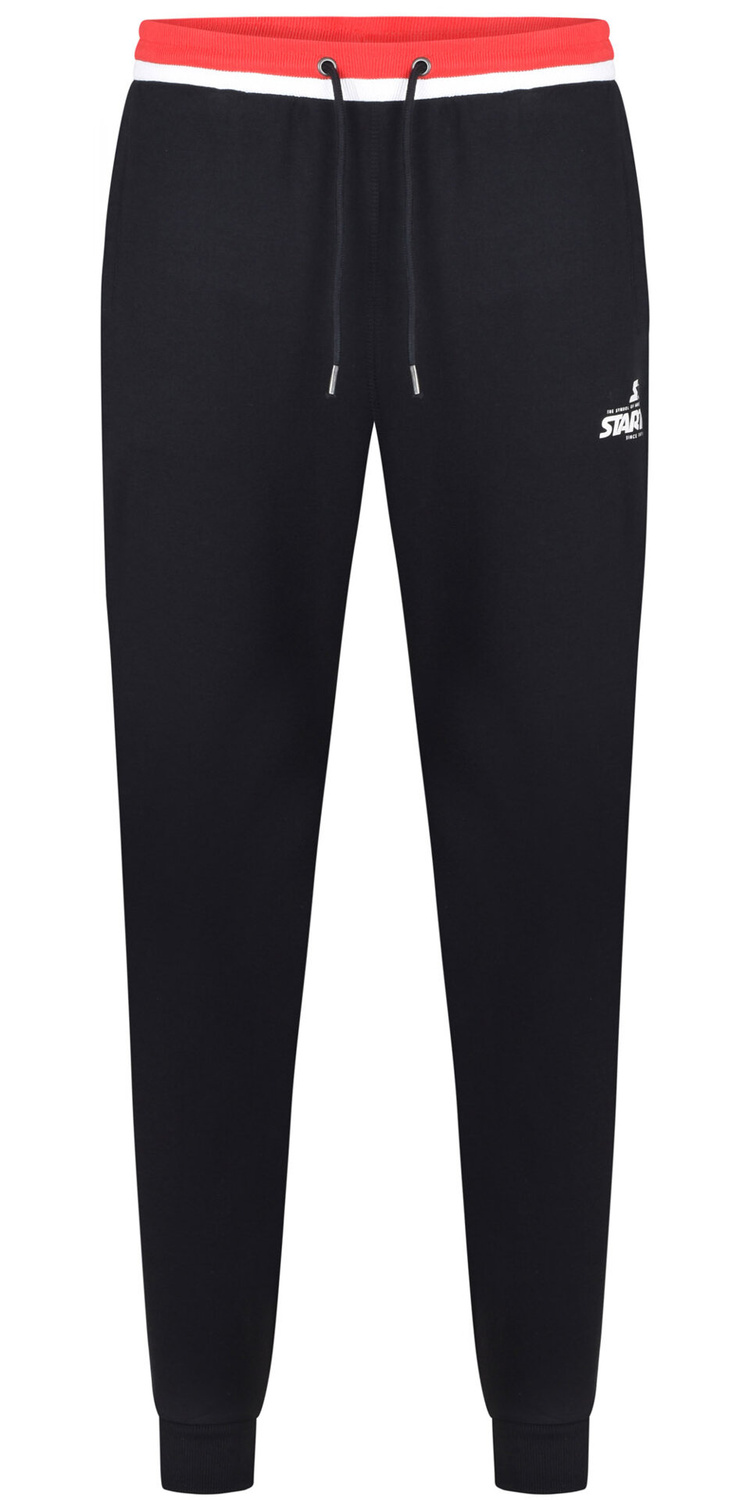 Pantaloni din fleece STARTER Veegea negru/roșu