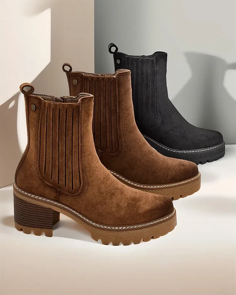 Resti Eco-suede women's ankle boots on a pillar Segiag
