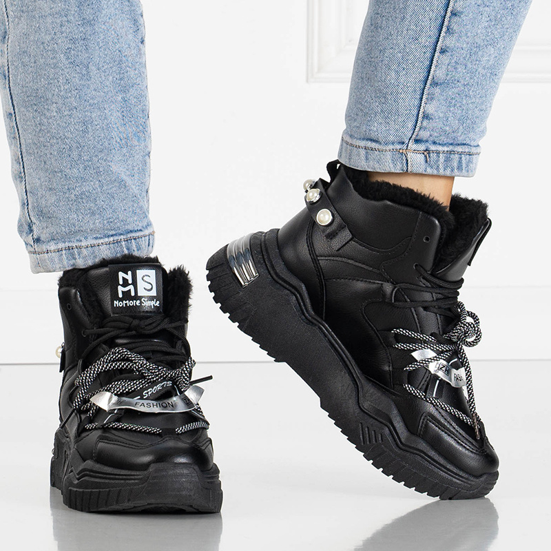 Resti Black sneakers with insulation Pommie - Footwear
