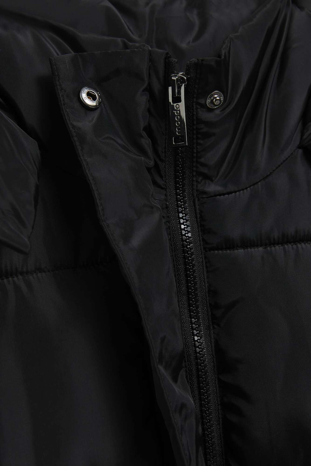 Marisse Quilted Hooded Jacket Black