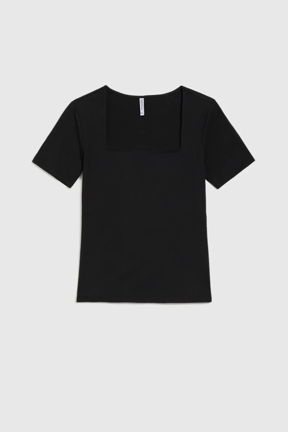 Marisse Black Diamond Neckline Blouse