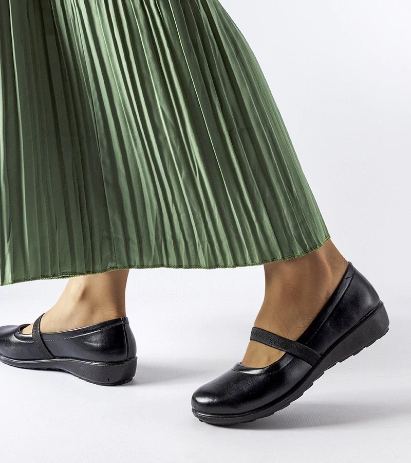 Gemre Balerini negri Oakland cu talpă de cauciuc