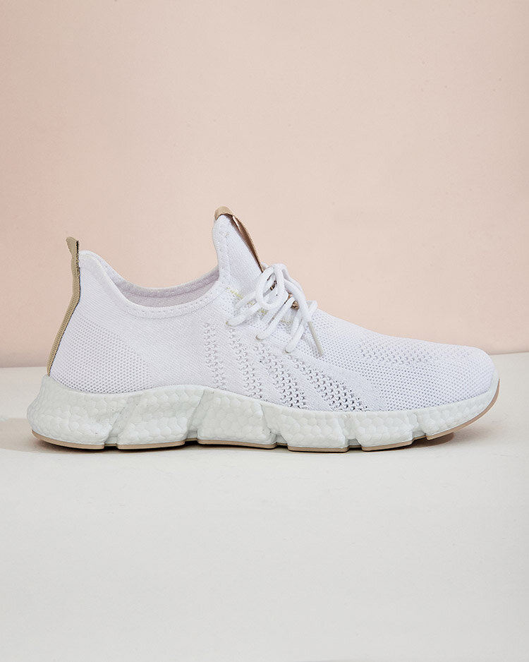 Resti White and beige women&#039;s sports shoes Baym - Footwear