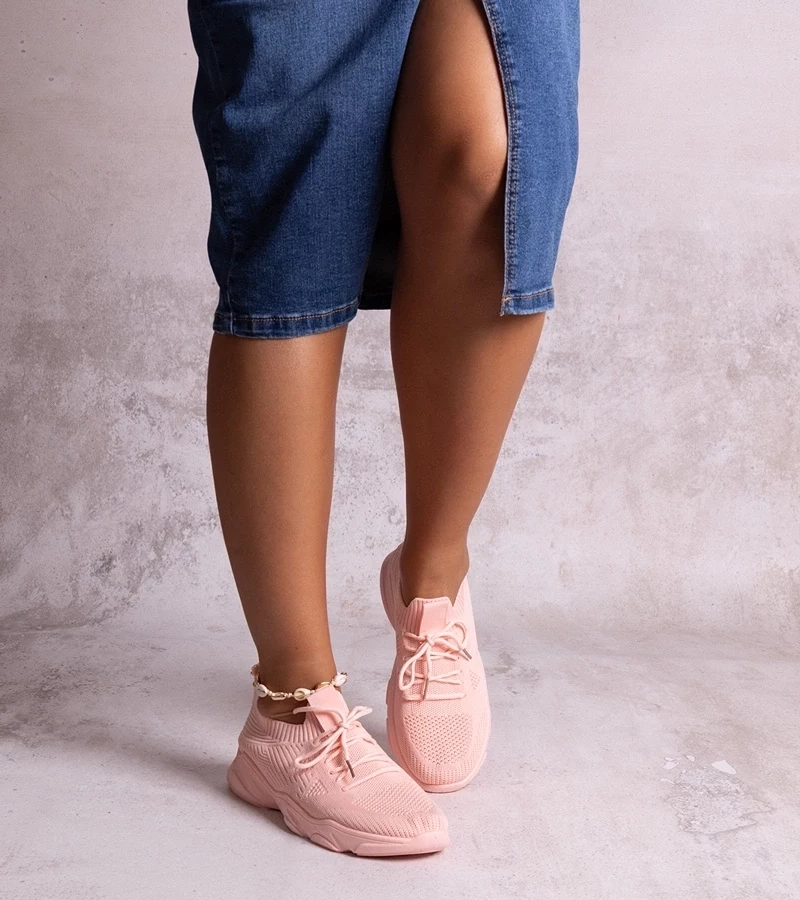 Gemre Sneakers roz de material Madi