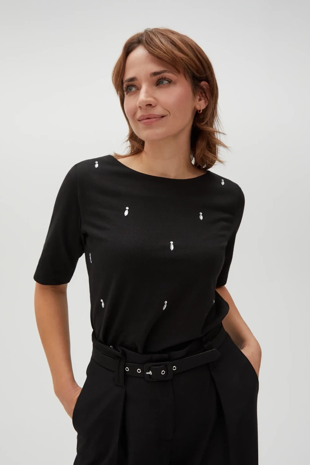 Marisse Women's Blouse Z-Ts-4537 Black