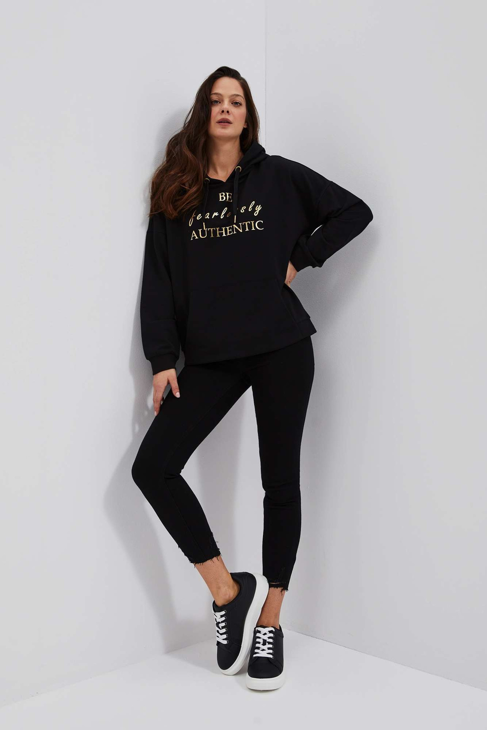 Marisse Women's Sweatshirt L-Bl-4008 Black
