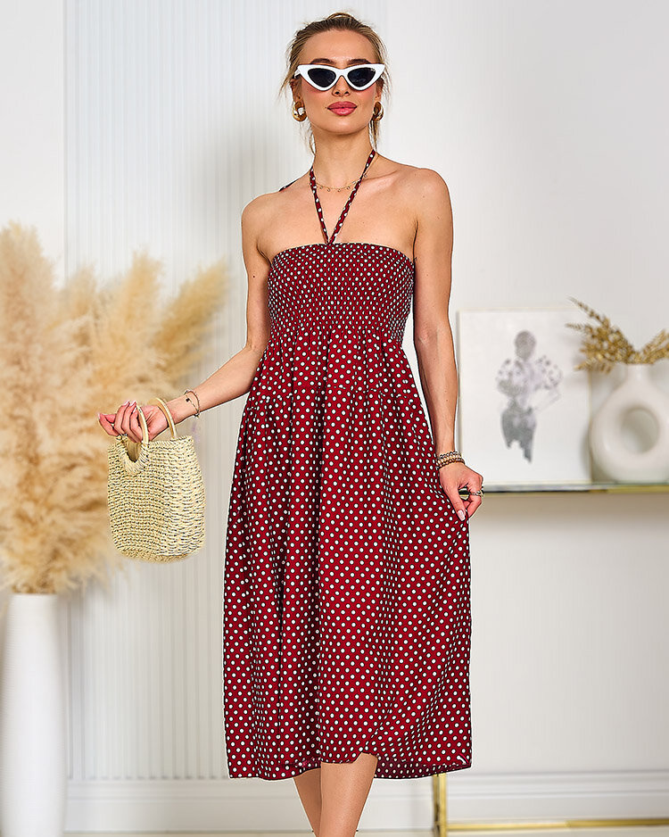 Resti Womens knee-length polka dot dress