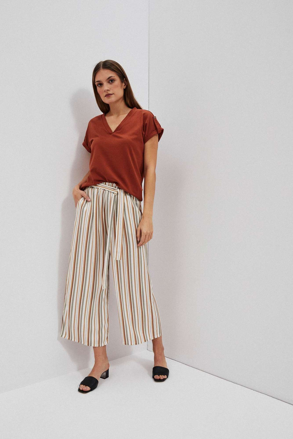 Marisse Women's Trousers L-Sp-4016 Off White