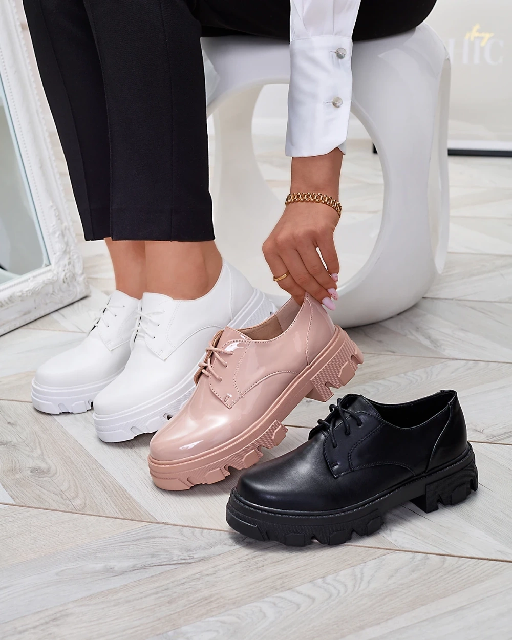 Resti White women's half boots Delgor- Footwear