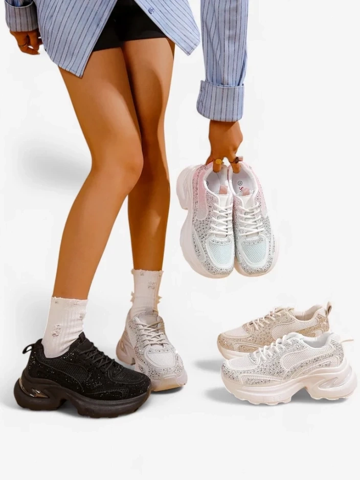 Resti Women's Sports Sneakers with Rhinestones Bloss