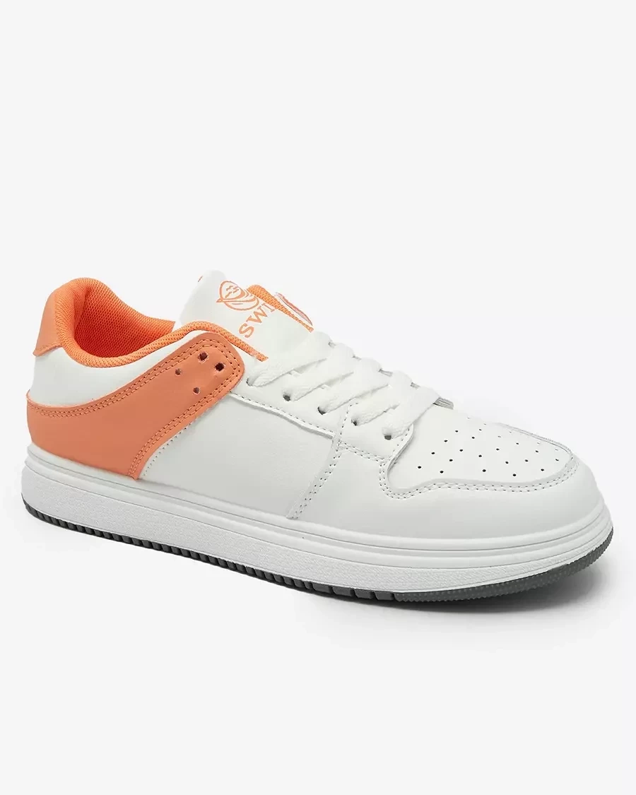Resti White and orange women's sports shoes Elevace