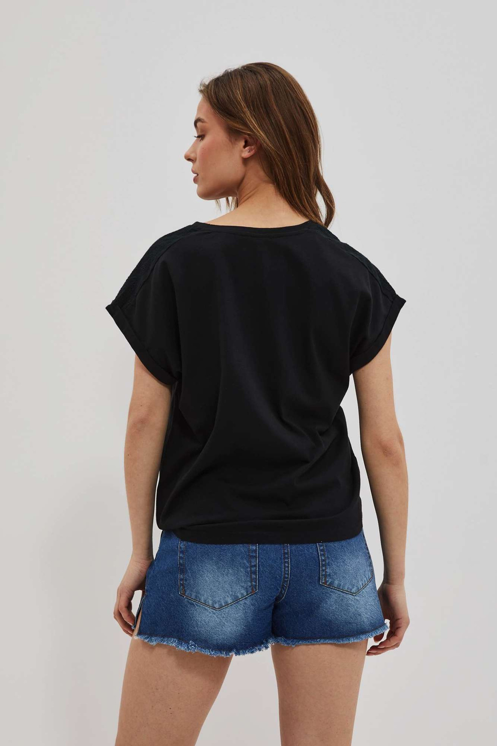 Marisse Women's T-Shirt L-Ts-4031 Black