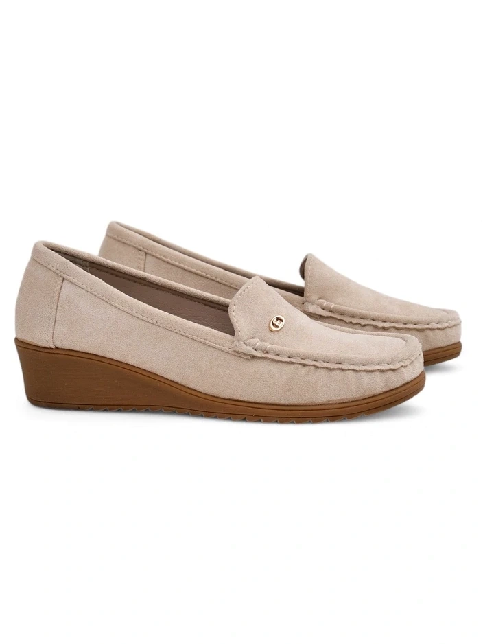 Resti Women&#039;s moccasins on a low wedge Lepolt