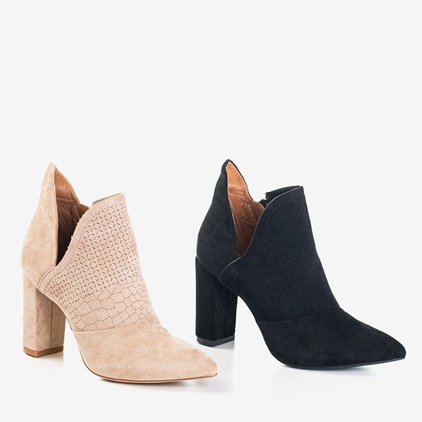 Resti Light brown women&#039;s ankle boots on a higher post with a Fimoli cut - Footwear