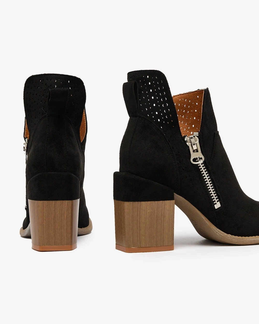 Resti Black openwork stiletto boots Veviret