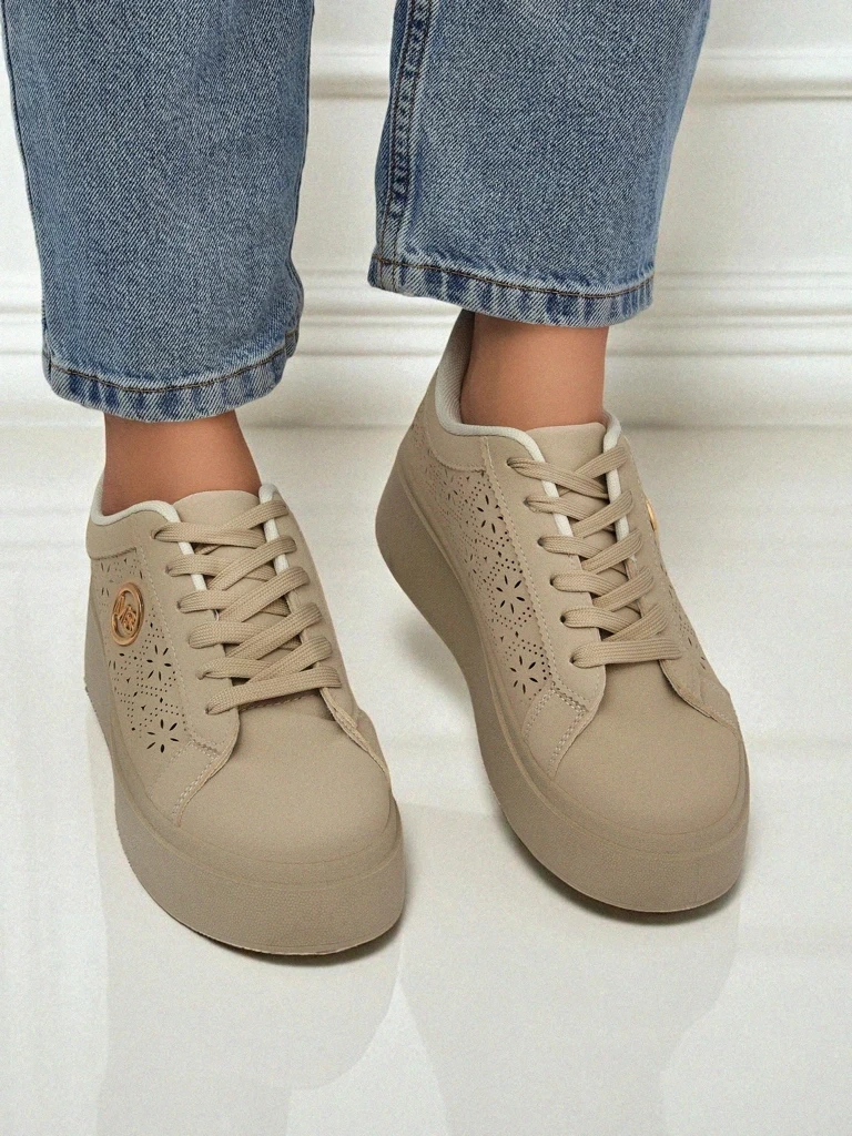 Resti Women&#039;s platform sneakers Callista ecru eco-leather