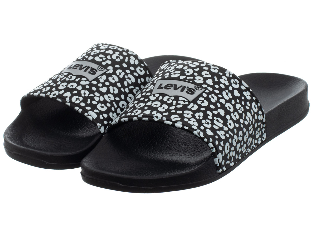 Levi's - Дамски джапанки - Черни с леопард