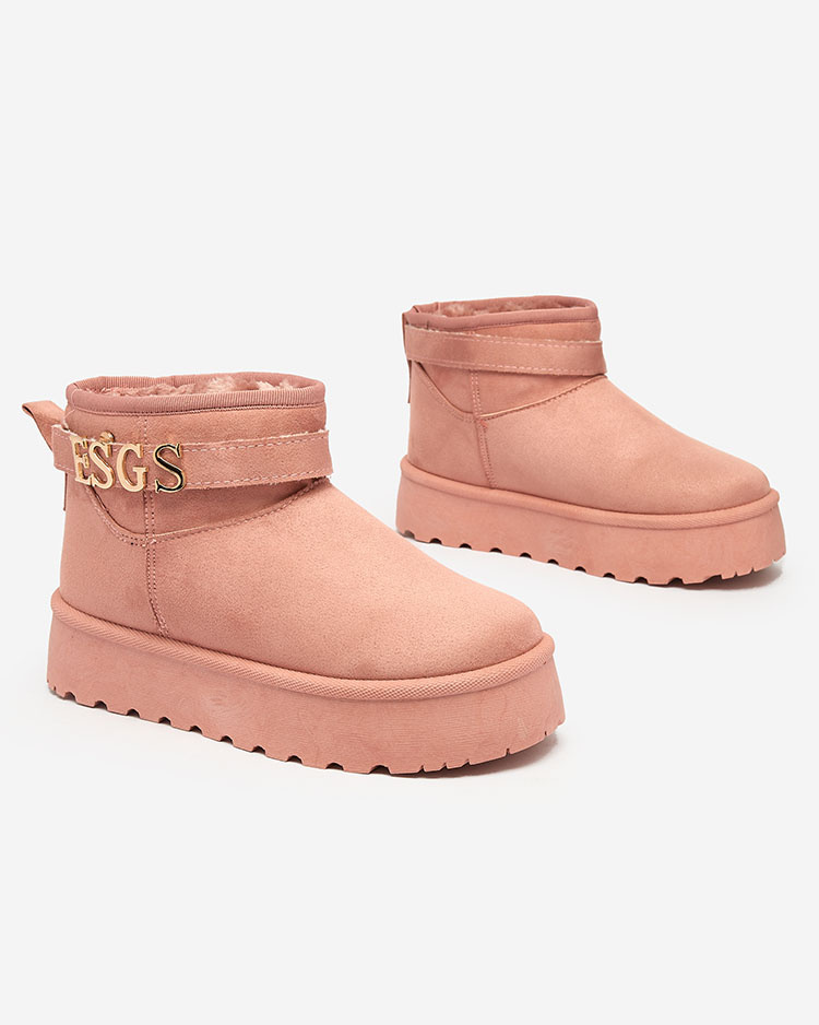 Resti Light brown women's shoes a'la snow boots with ornament Parisela