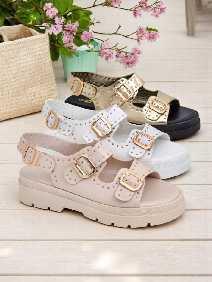 Resti Women&#039;s Thick Sole Sandals with Rhinestones Rocky Chic