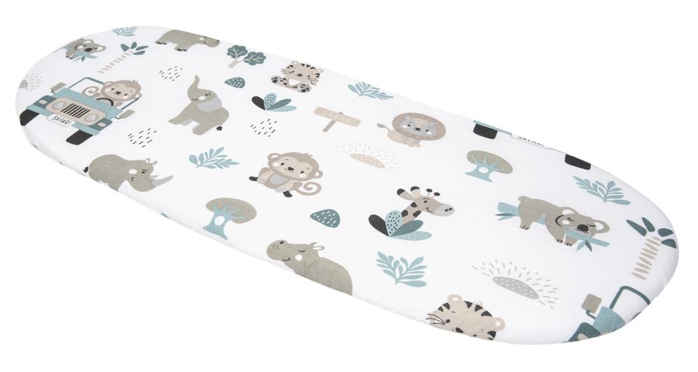Medi Partners Fitted sheet for a stroller – cotton – Mint Zoo
