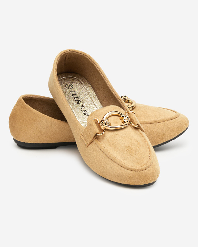 Resti Eco-suede beige moccasins Brussi - Footwear