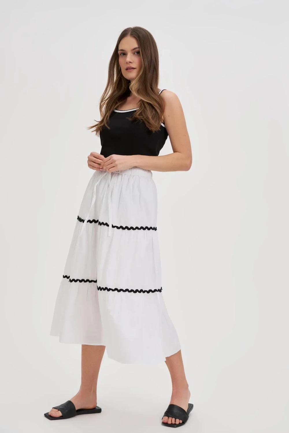 Marisse Black Cotton Top