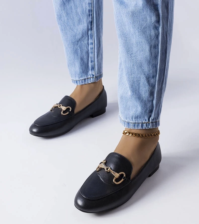 Gemre Mocasini negri cu cataramă Philip