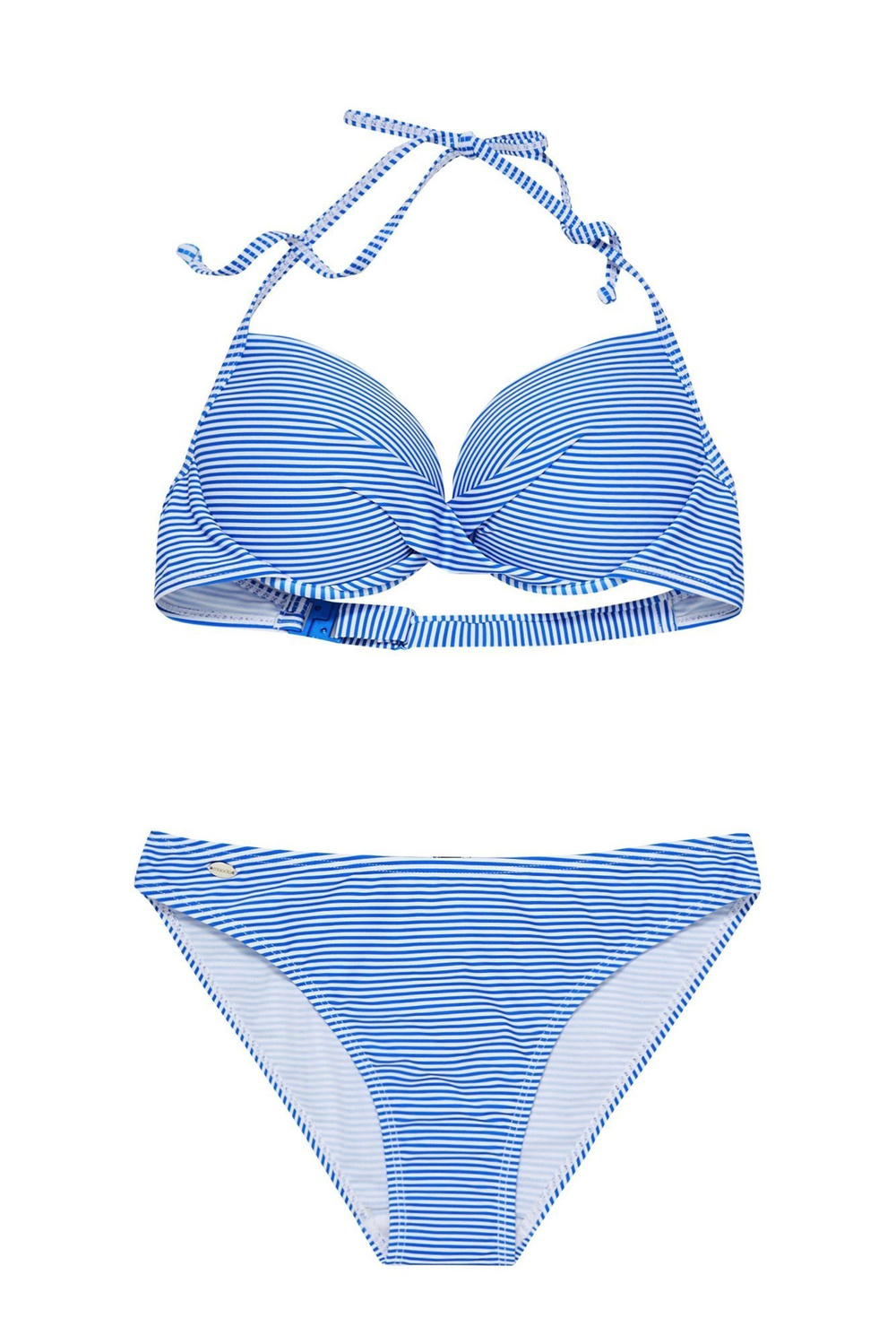 Marisse Striped Bikini Bottom L-Sm-3401 D.Blue
