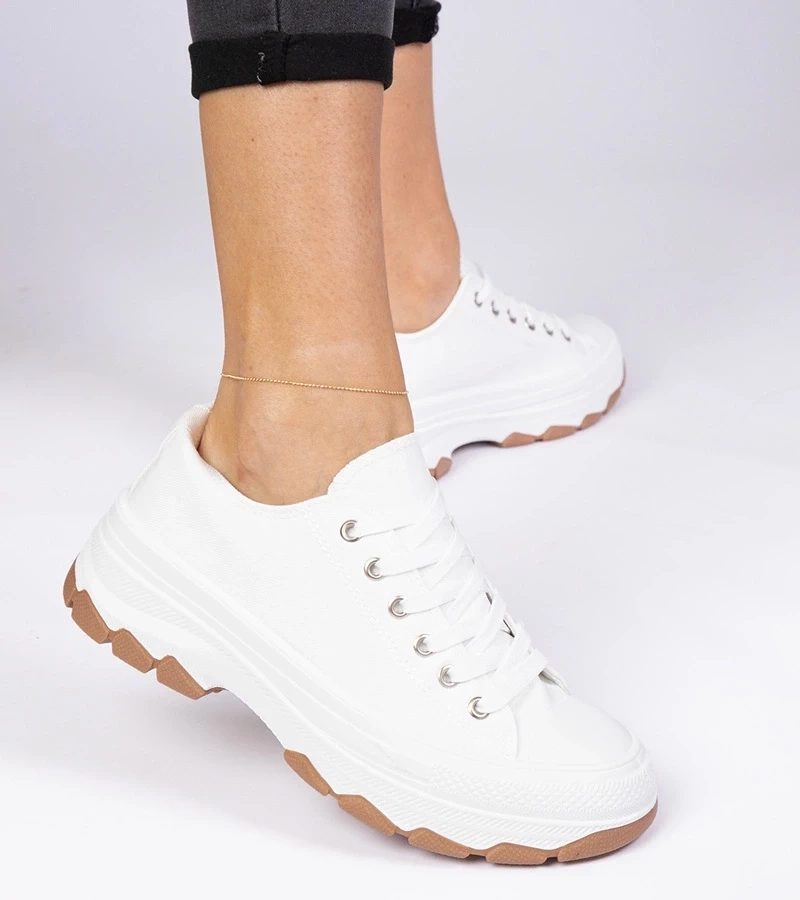 Gemre Adidași albi cu talpă groasă Salsana