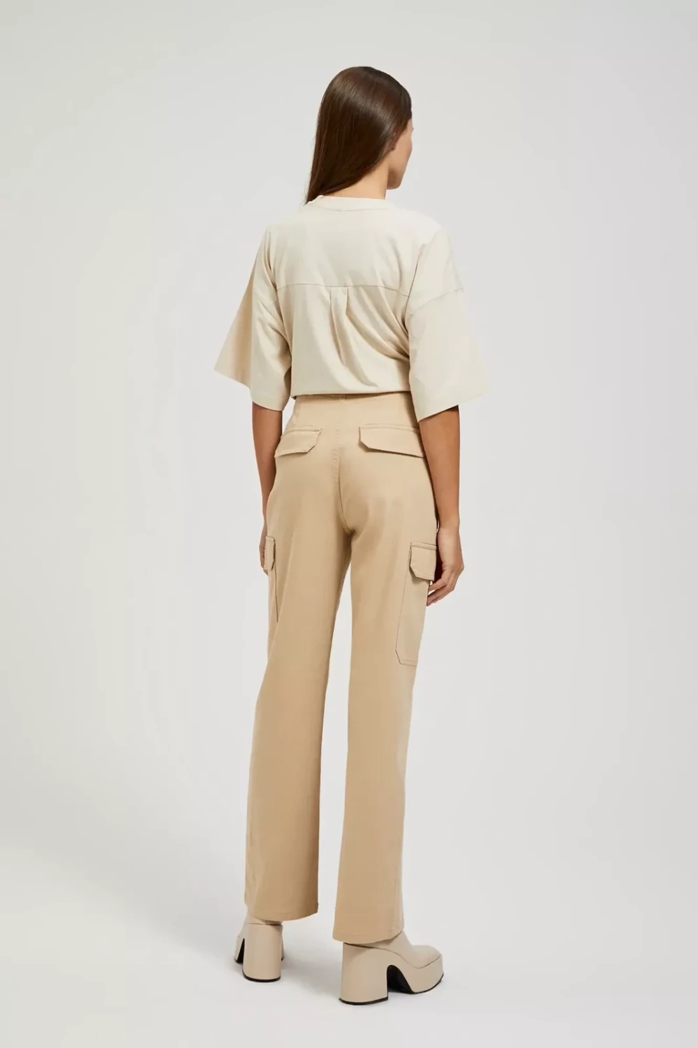 Beige women's trousers