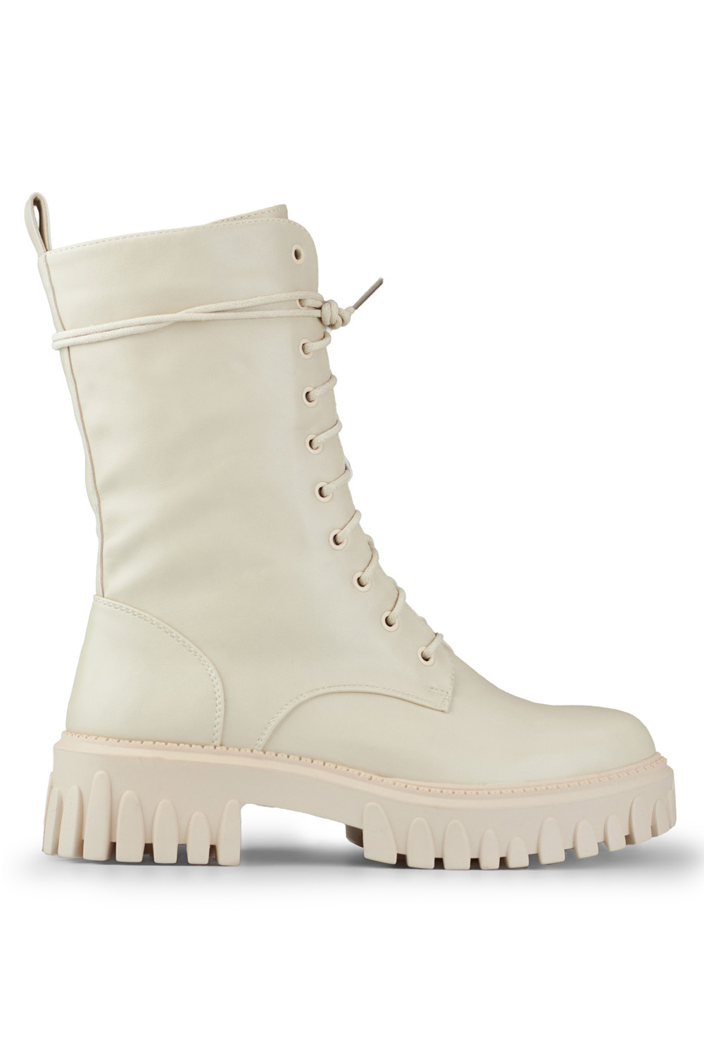 primohurt Beżowe workery damskie z odpinaną ozdobą