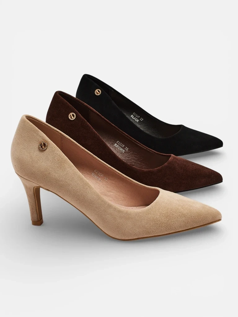 Dámske stiletto lodičky z ekosemišu