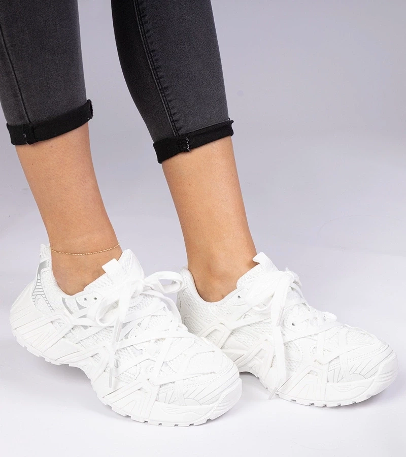 Gemre Adidași albi cu talpă masivă Telda