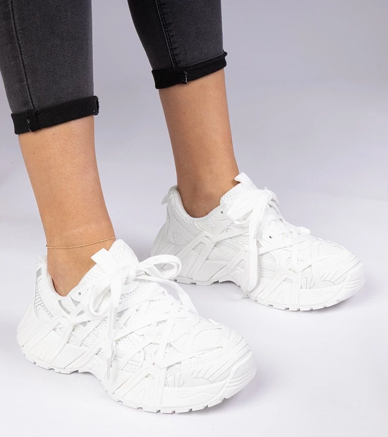 Gemre Adidași albi cu talpă masivă Telda