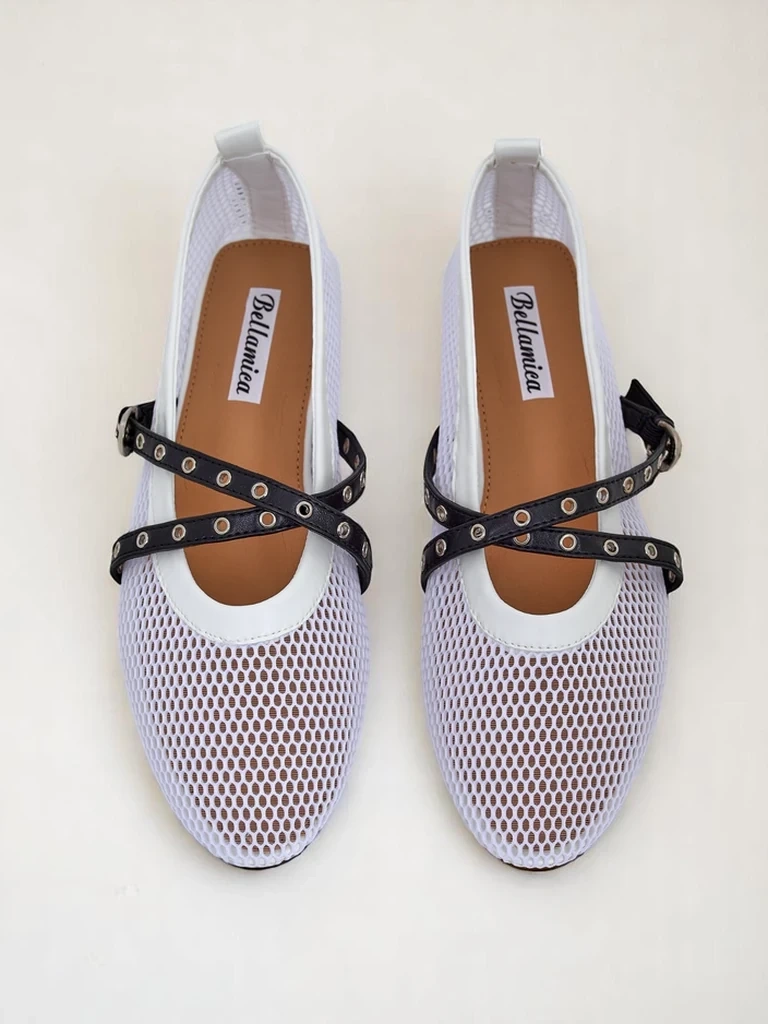 Resti Women&#039;s openwork ballet flats with strap Evanne