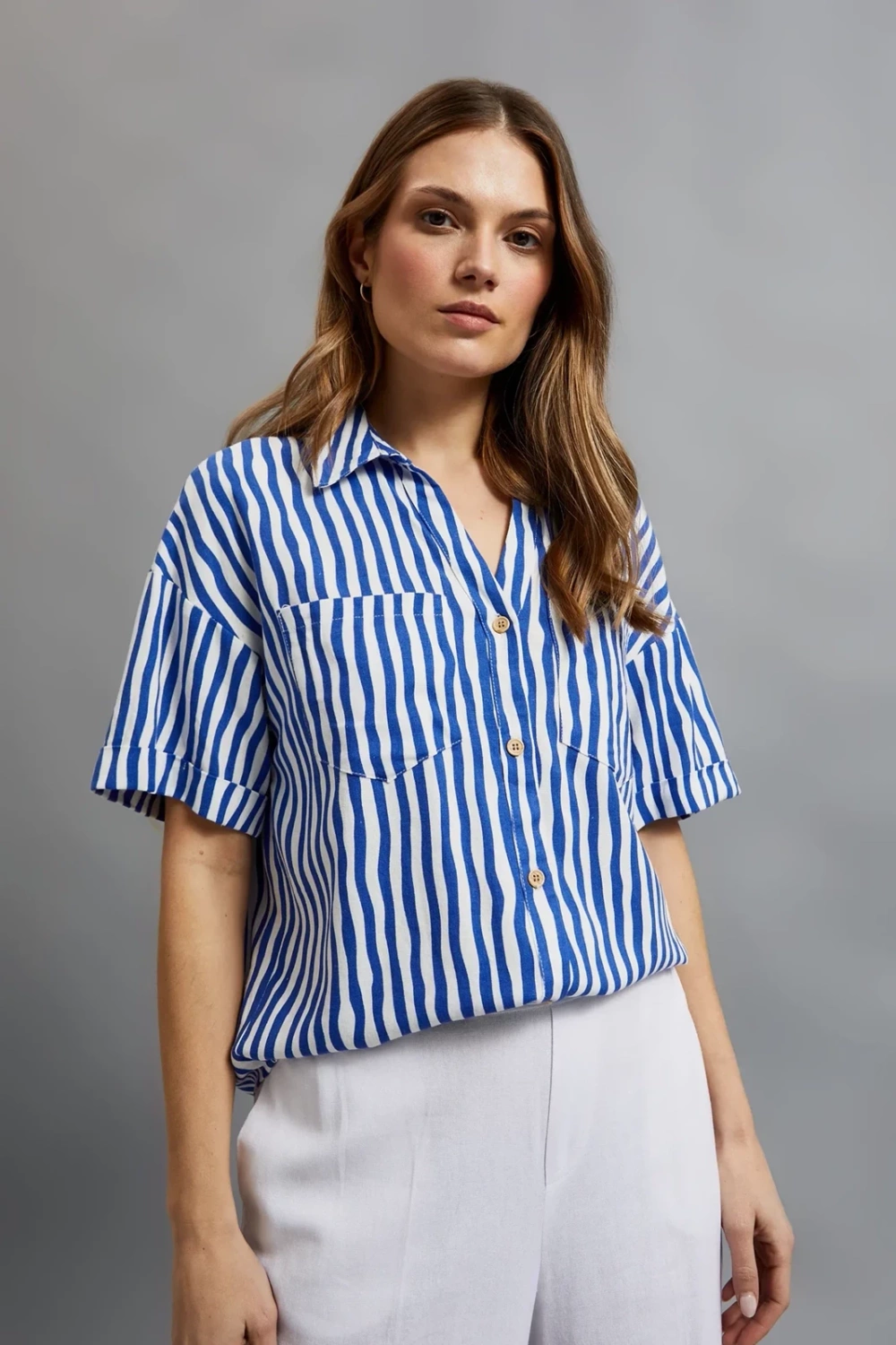 Marisse Women&#039;s Shirt L-Ko-4361 L.Navy