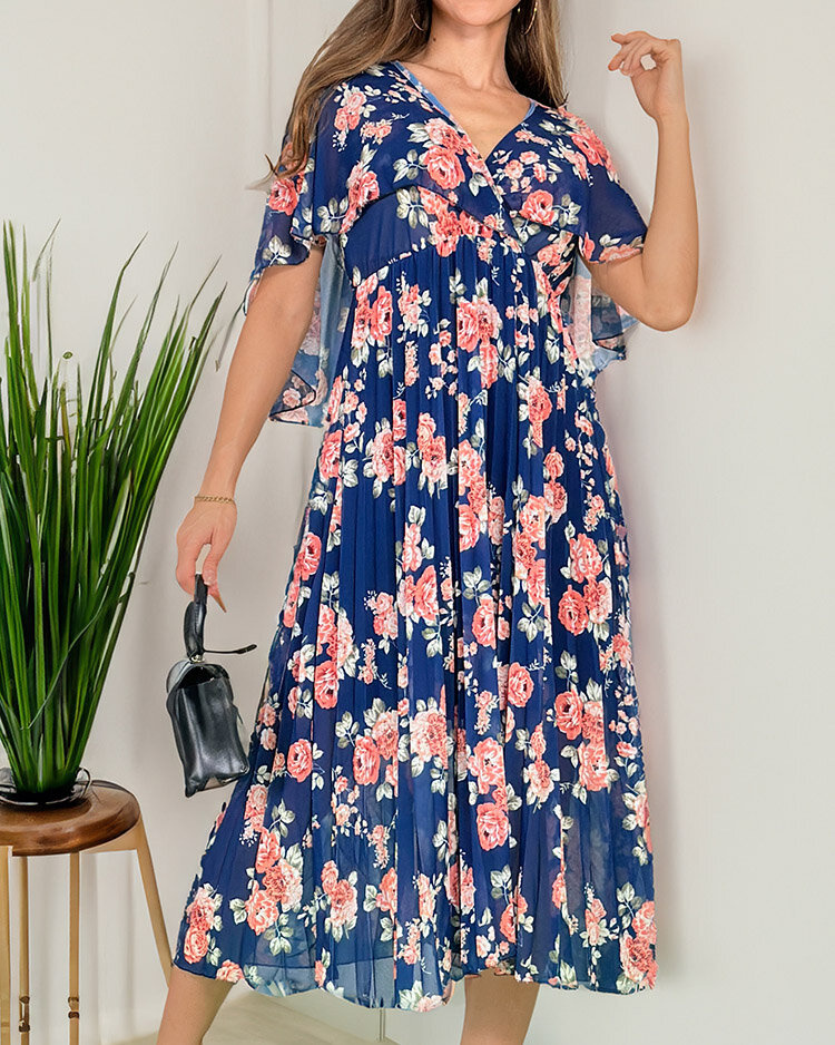 Resti Women's pleated floral midi dress